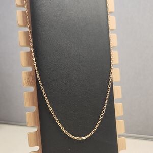 Pretty Bird Jewelry Rose Gold Plated Chain Link Necklace, Larger Links